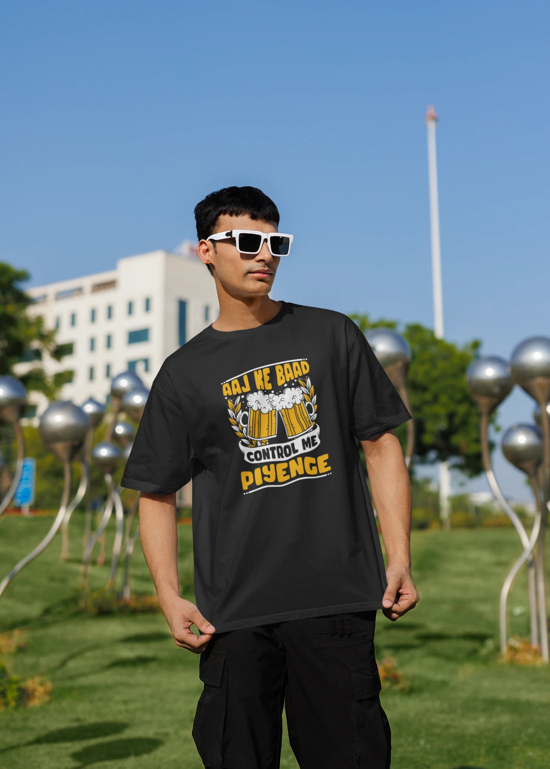 Aaj Ke Baad Control Me Piyenge Oversized T-Shirt