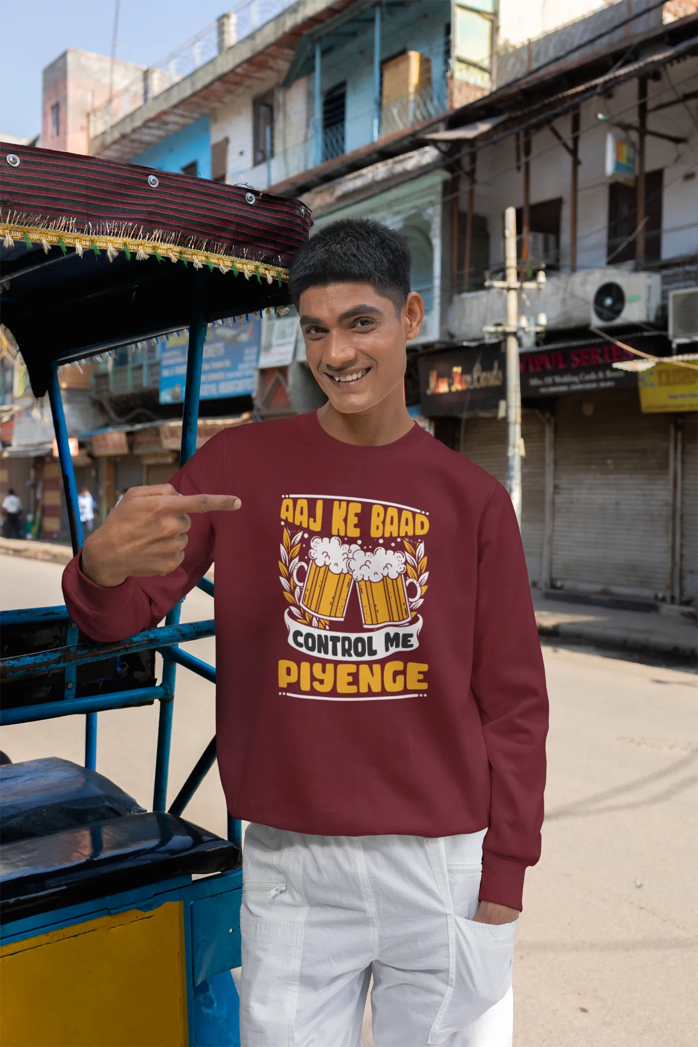 Aaj Ke Baad Control Me Piyenge Unisex Sweatshirt
