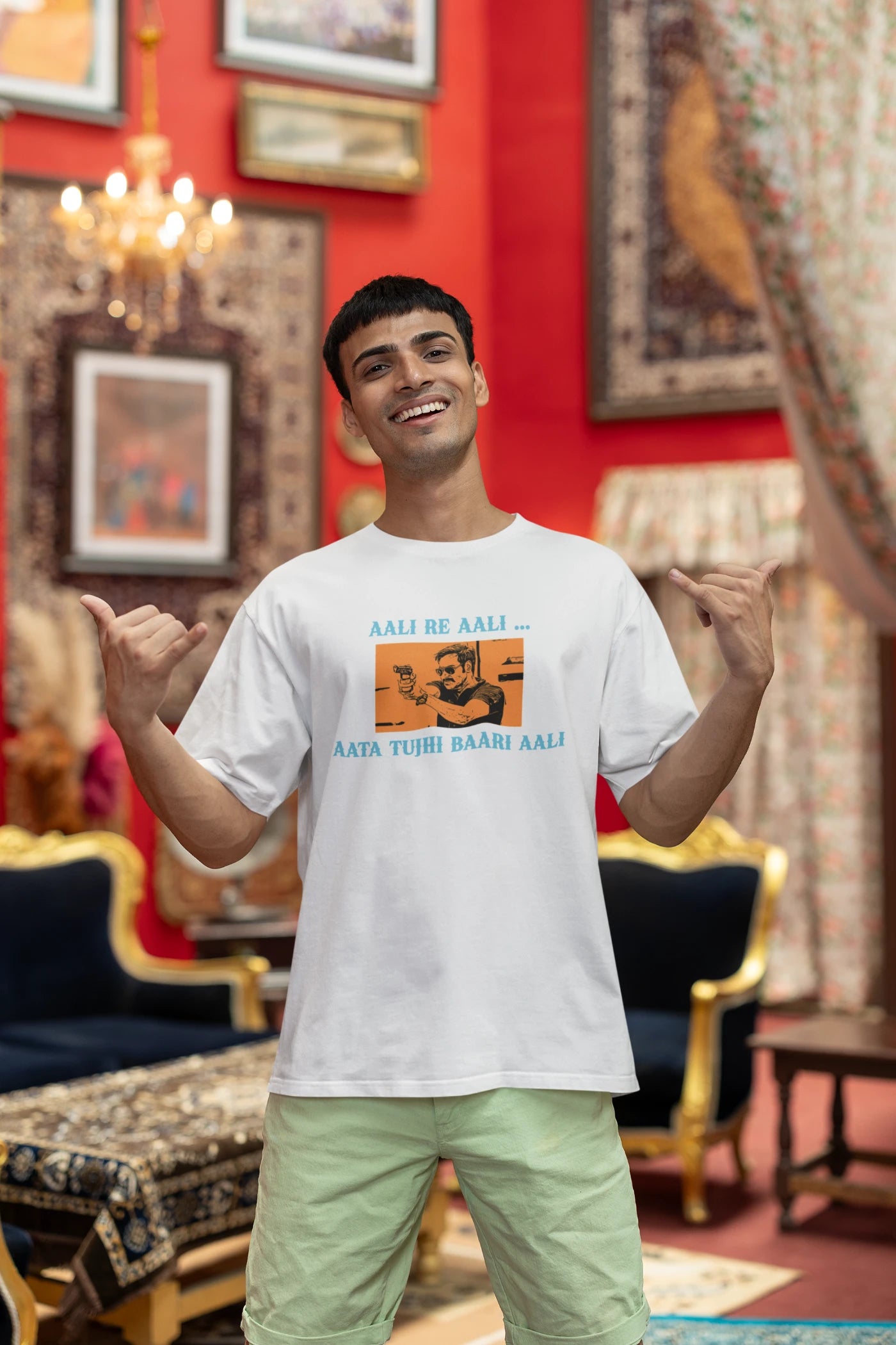 Aali re aali...aata tujhi baari aali Oversized T-shirt
