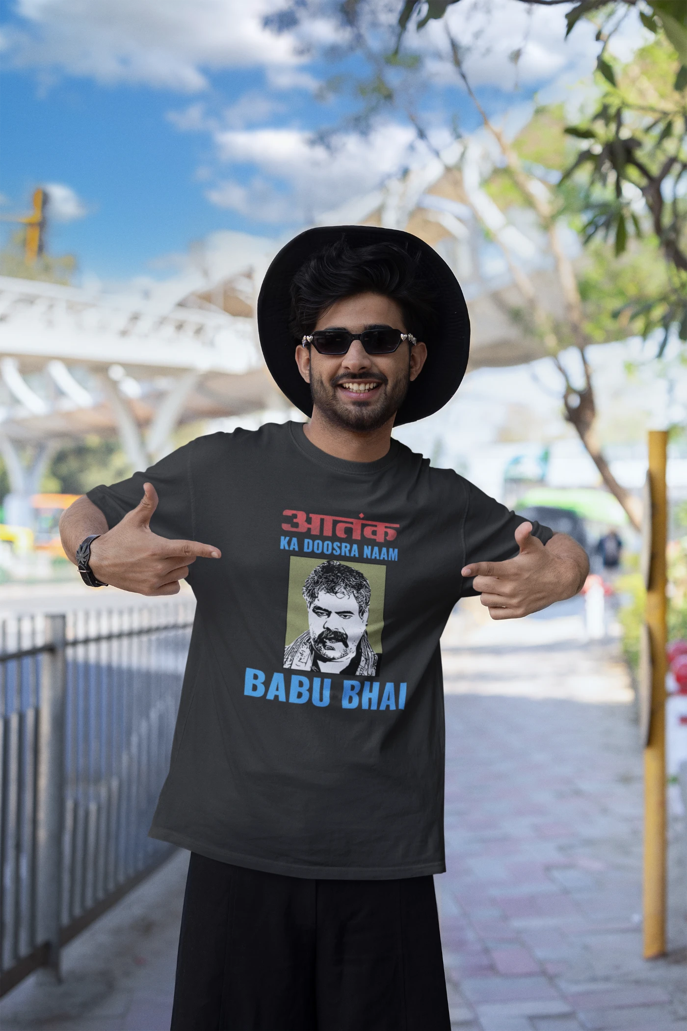 Aatank ka doosra naam Babu Bhai oversized T-shirt