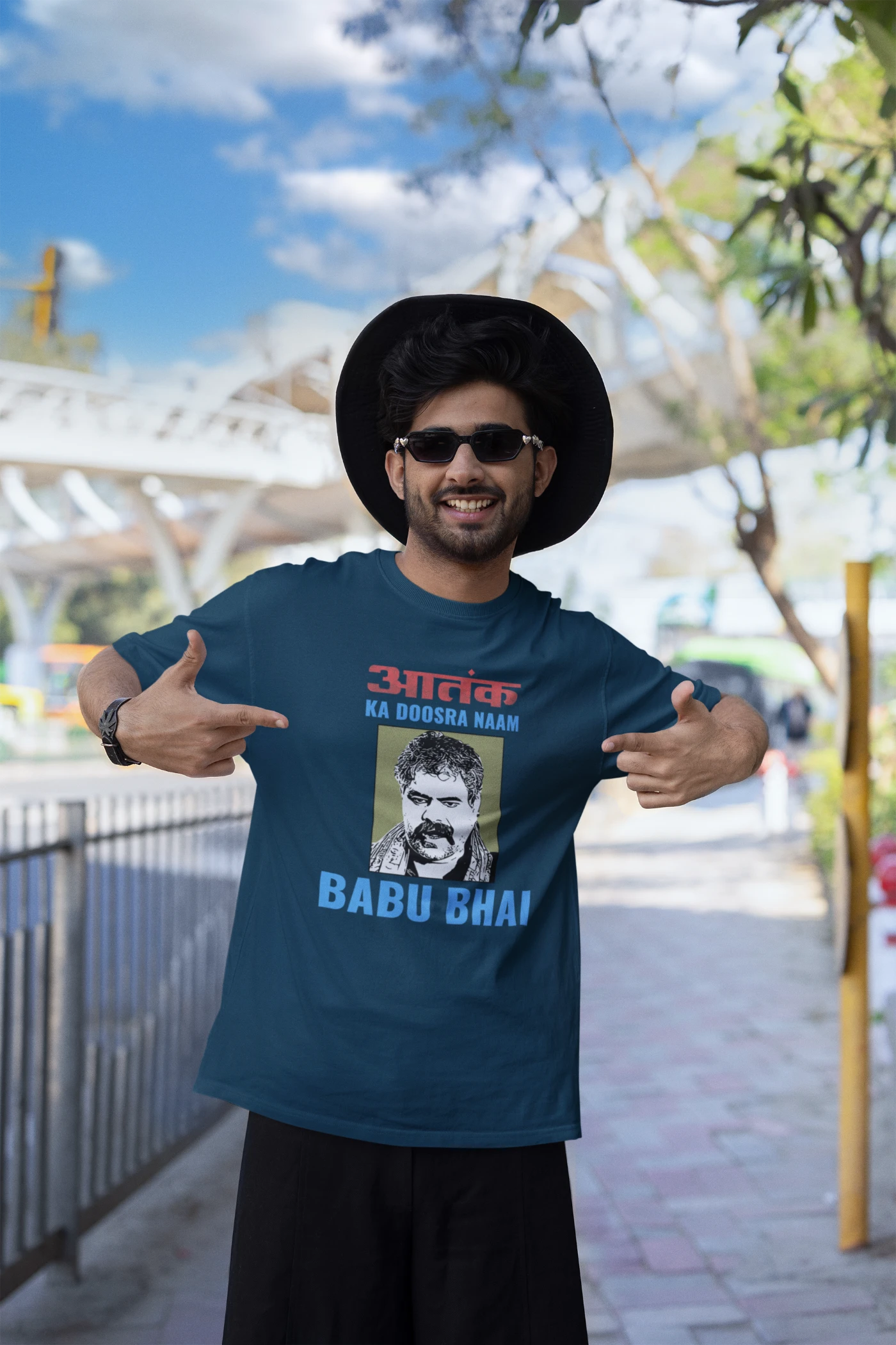 Aatank ka doosra naam Babu Bhai oversized T-shirt