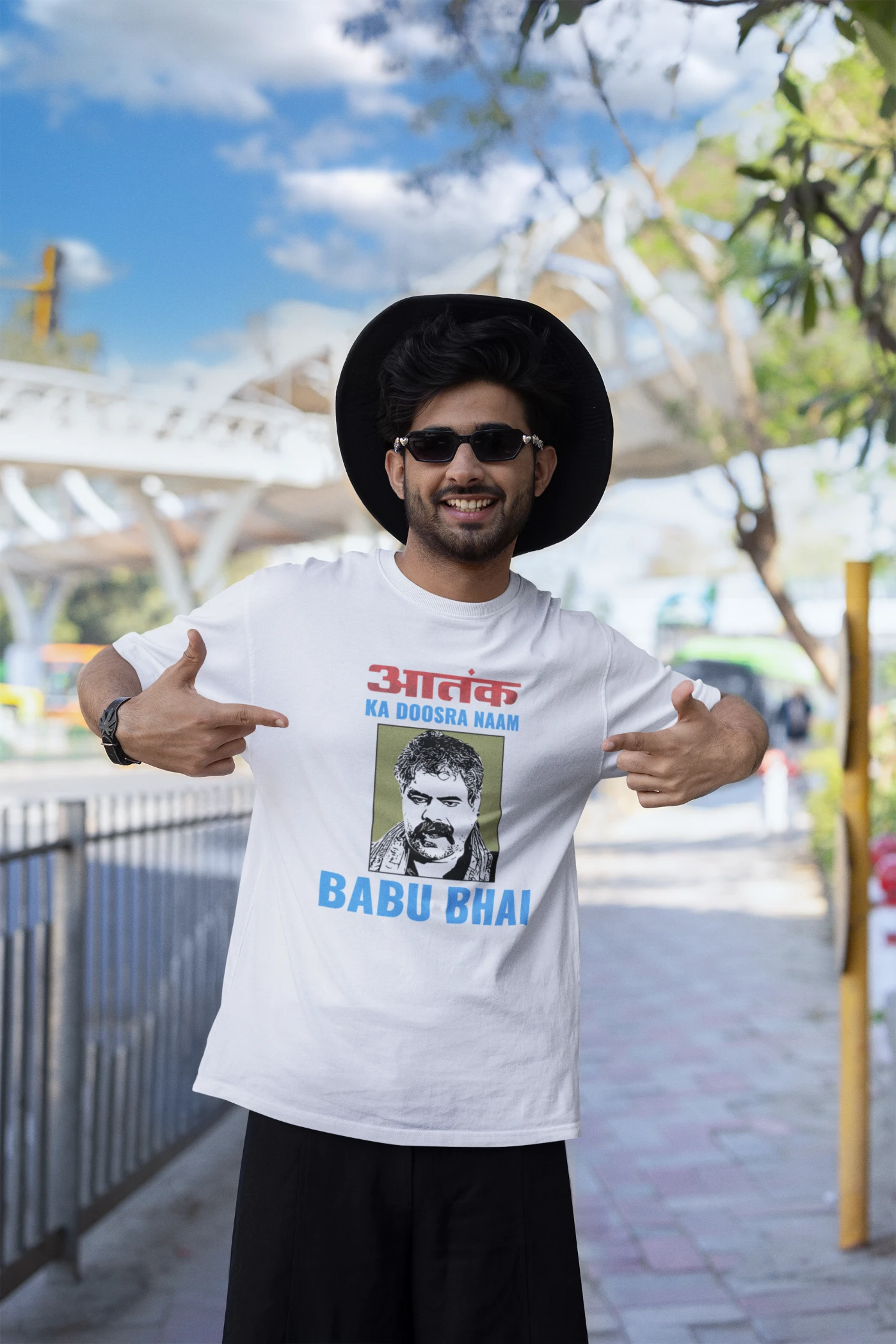 Aatank ka doosra naam Babu Bhai oversized T-shirt