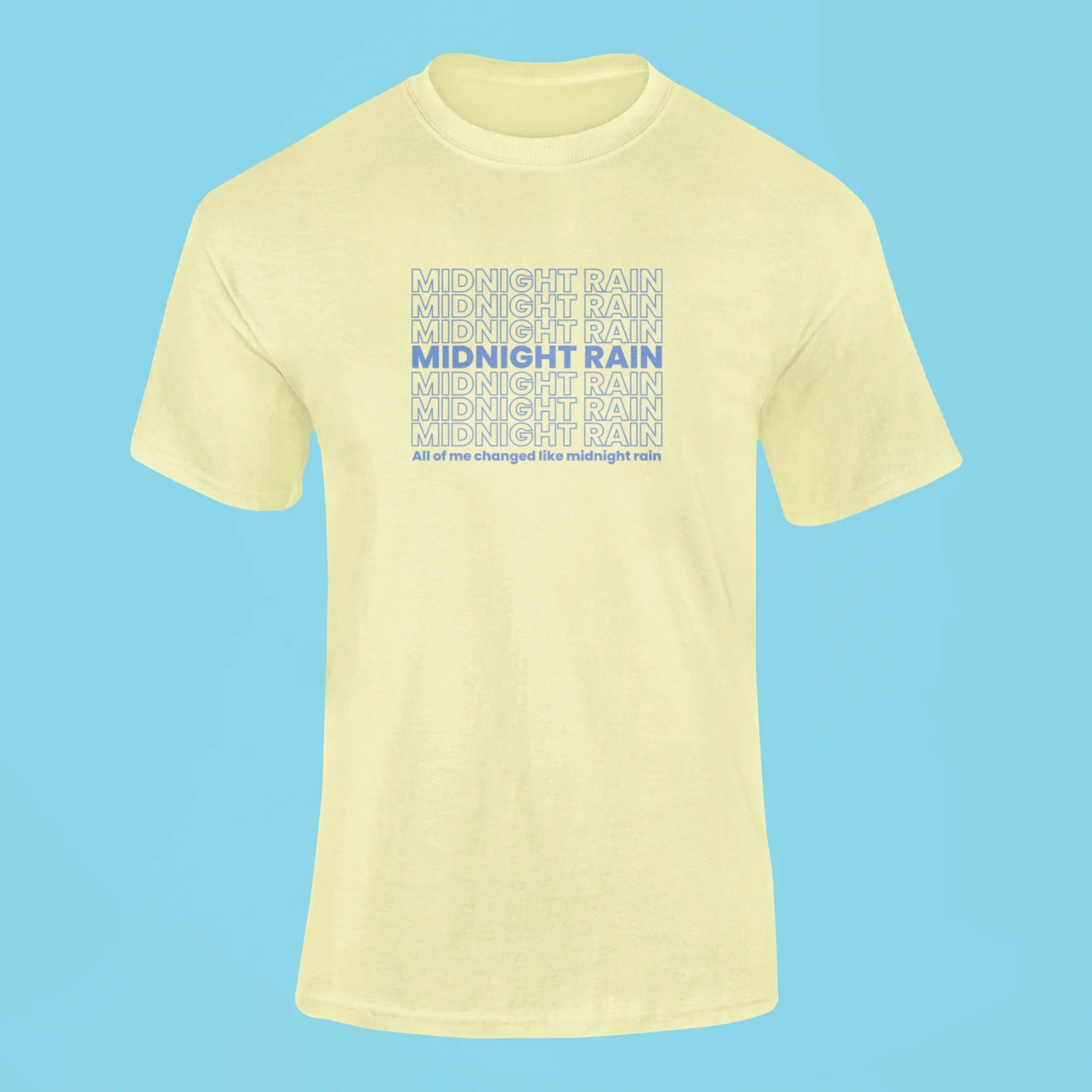 all of me changed like midnight rain t shirt butter yellow
