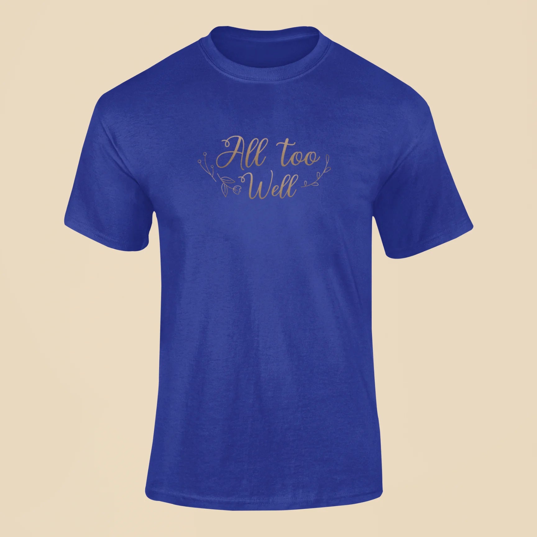 all too well t shirt royal blue