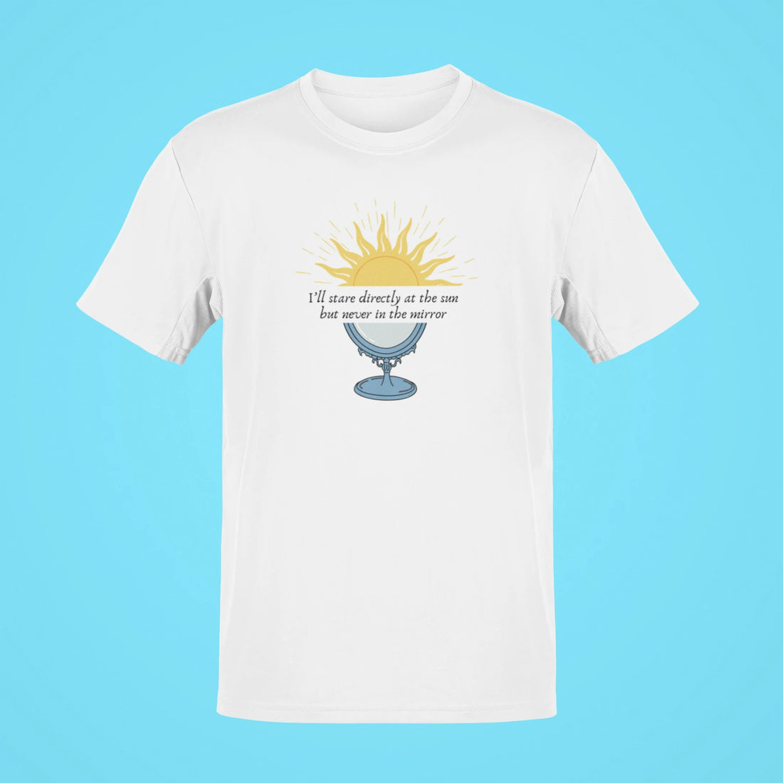 anti hero ill stare directly at the sun but never in the mirror oversized t shirt white