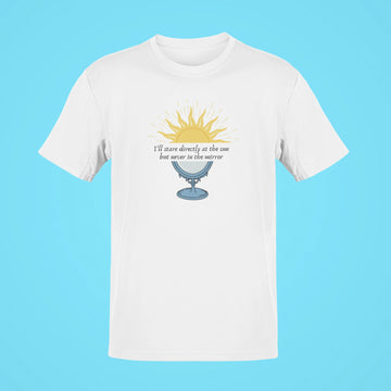 anti hero ill stare directly at the sun but never in the mirror oversized t shirt white