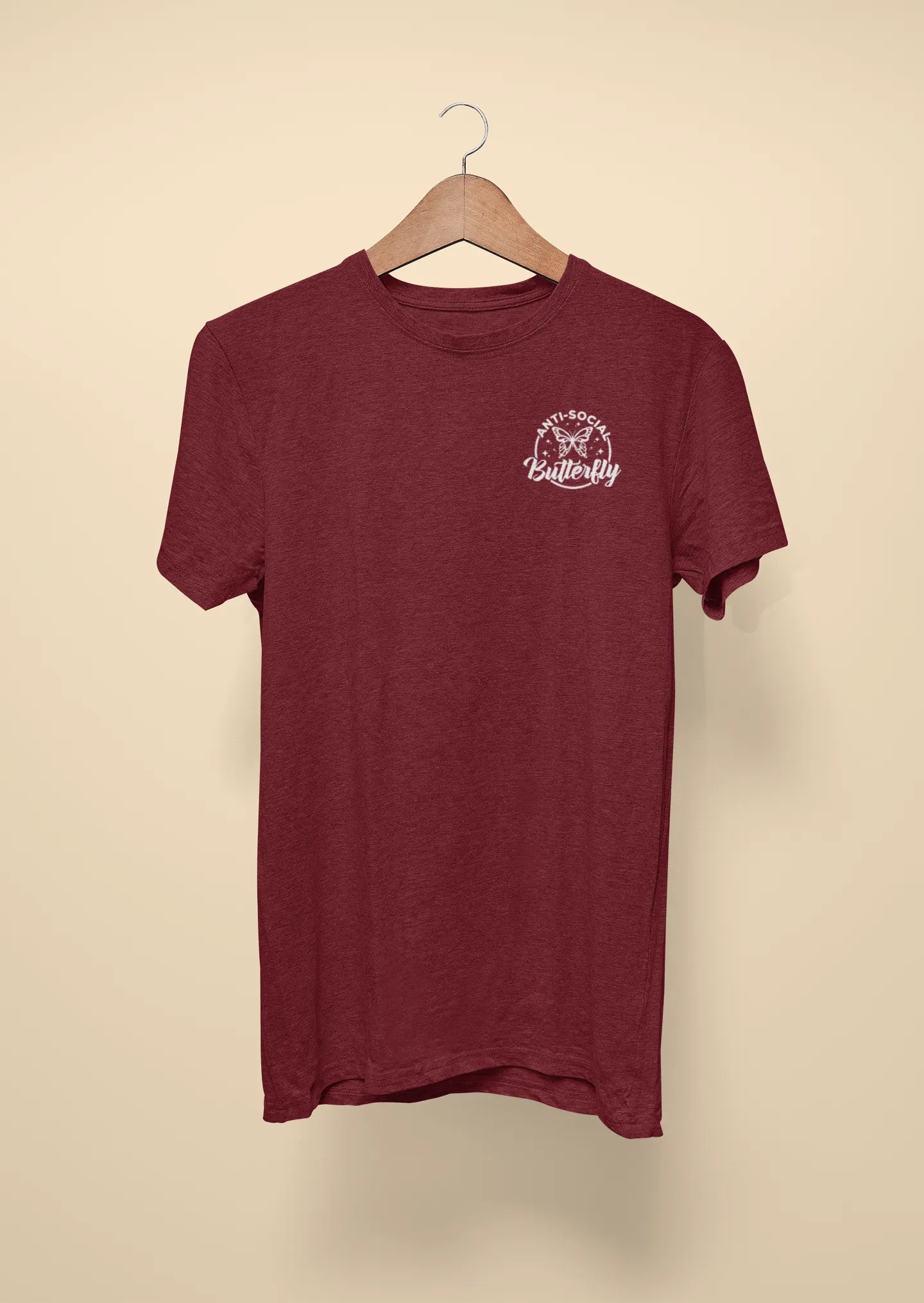 anti social butterfly maroon