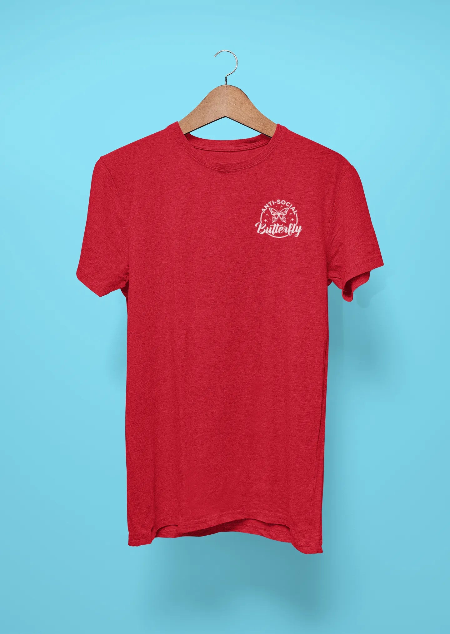 anti social butterfly red