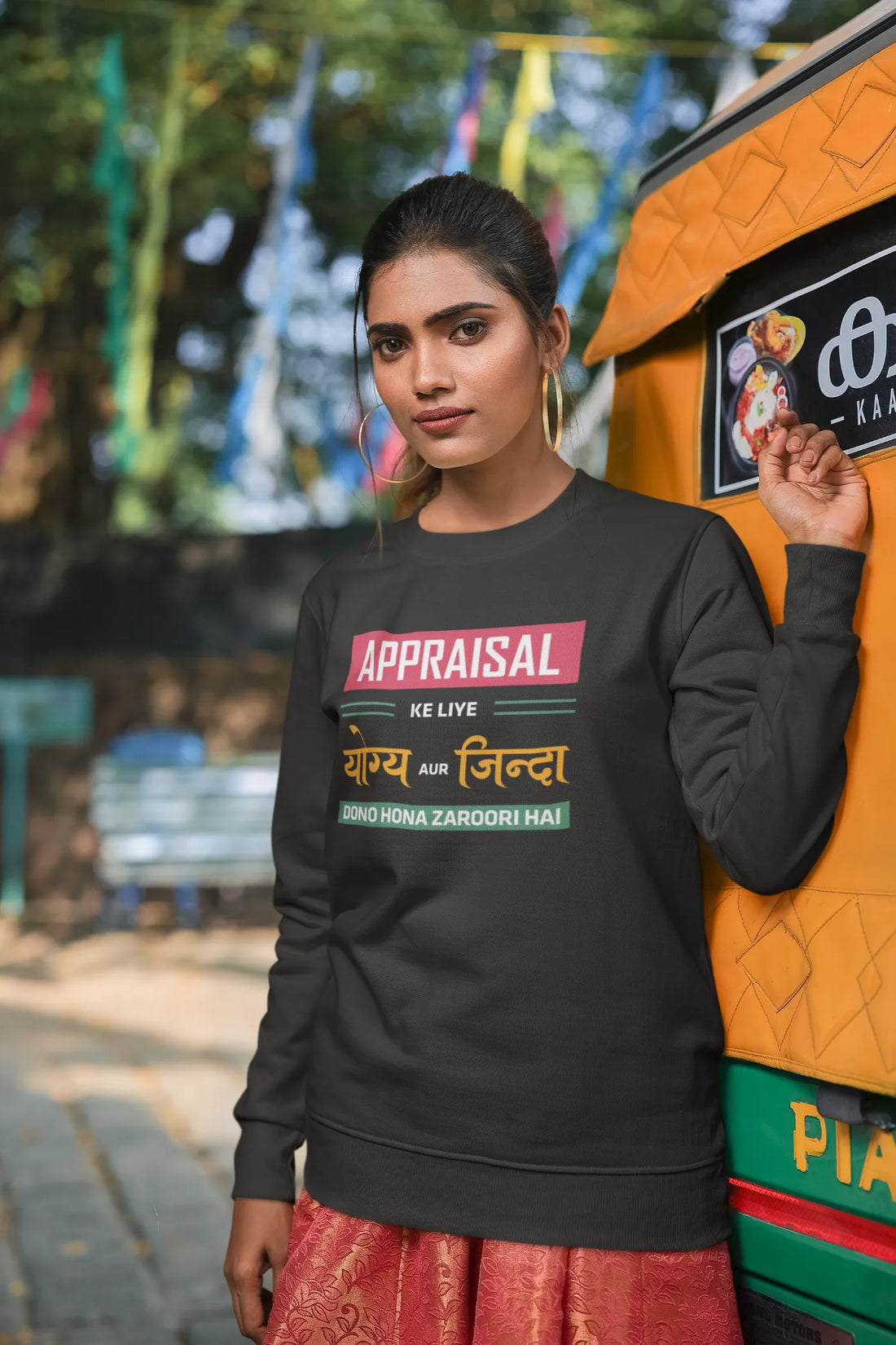 Taxatie ke liye yogya aur zinda dono hona zaroori hai unisex sweatshirt