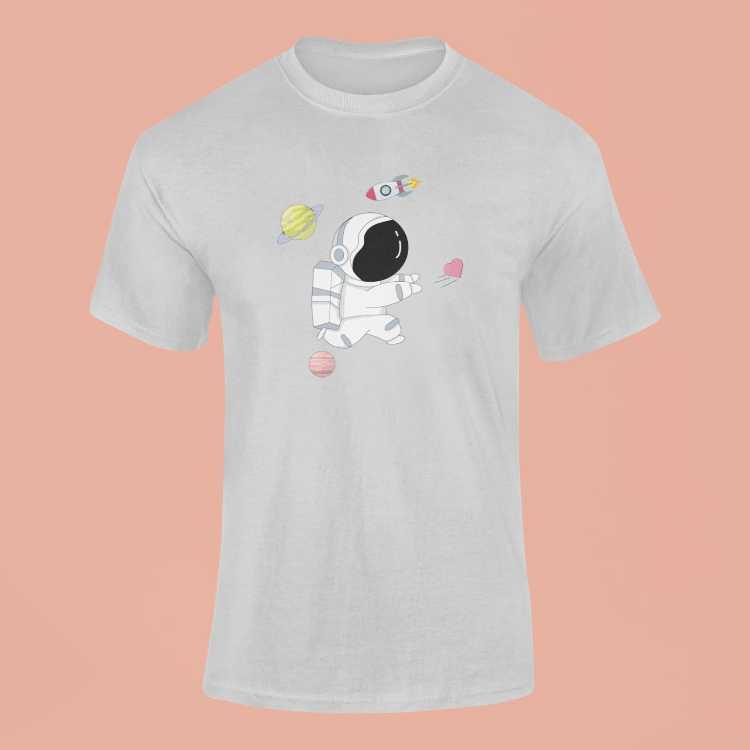 astronaut t shirt grey