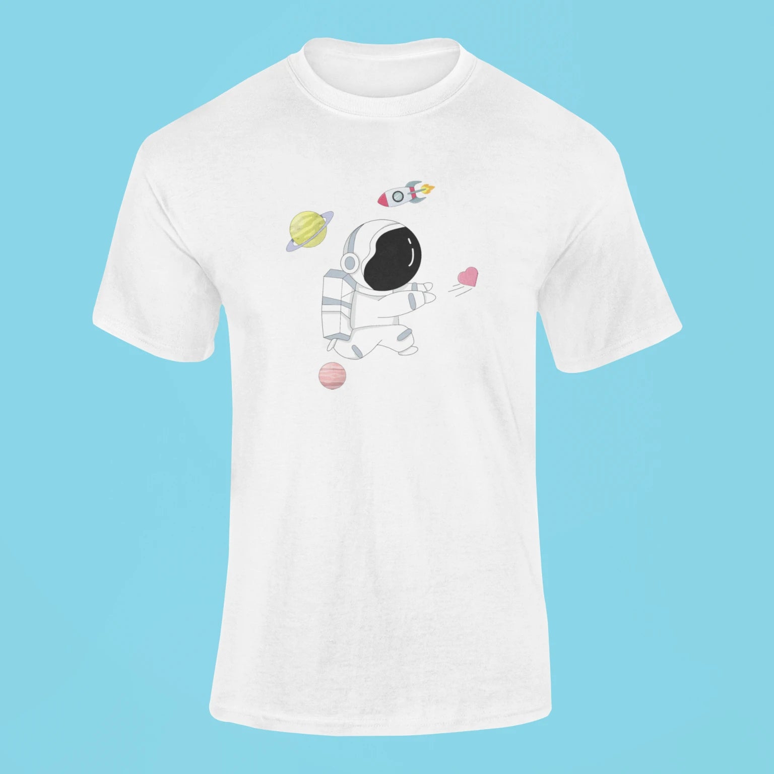 astronaut t shirt white