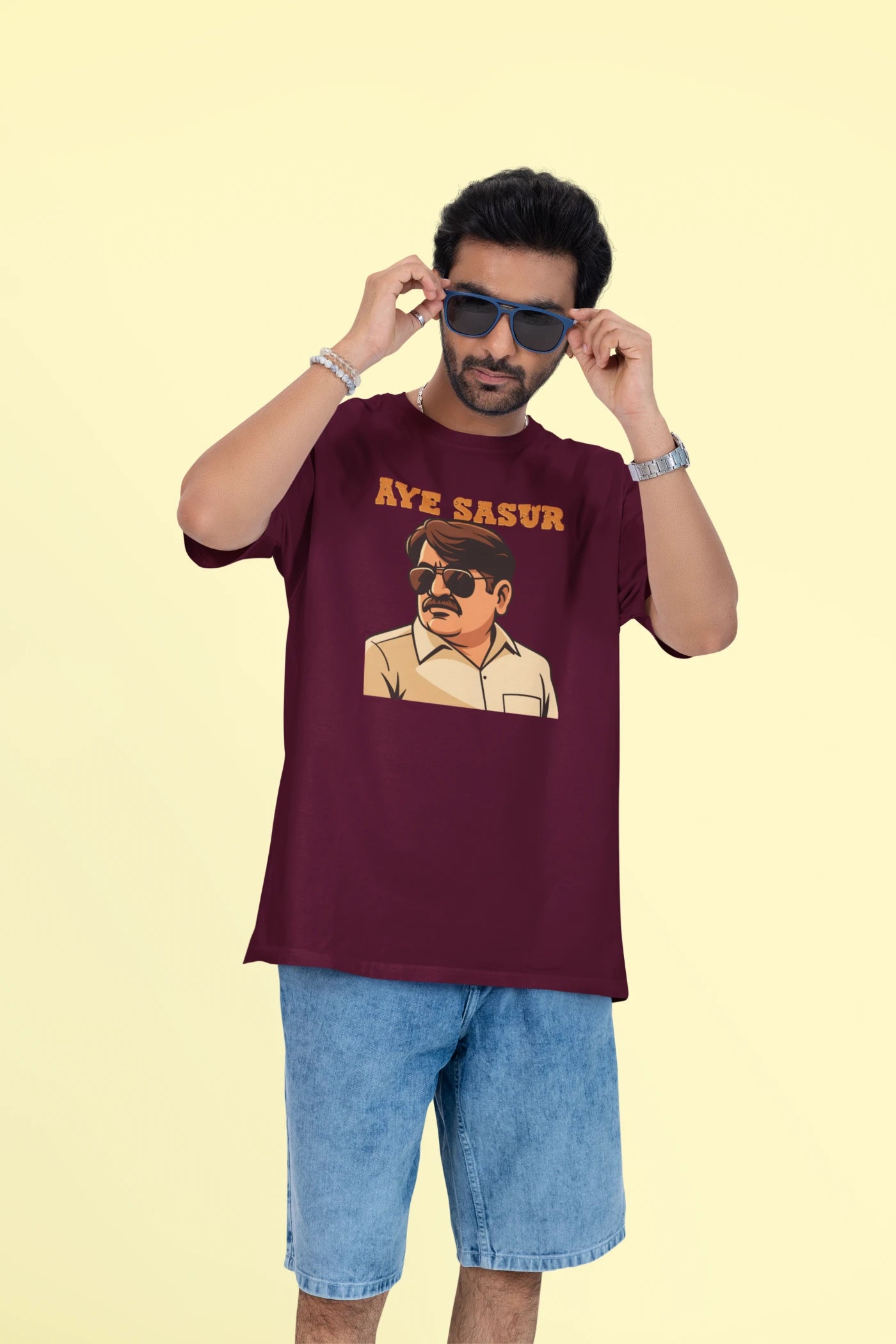 Aye Sasur Pradhaji Panchayat oversized T-shirt