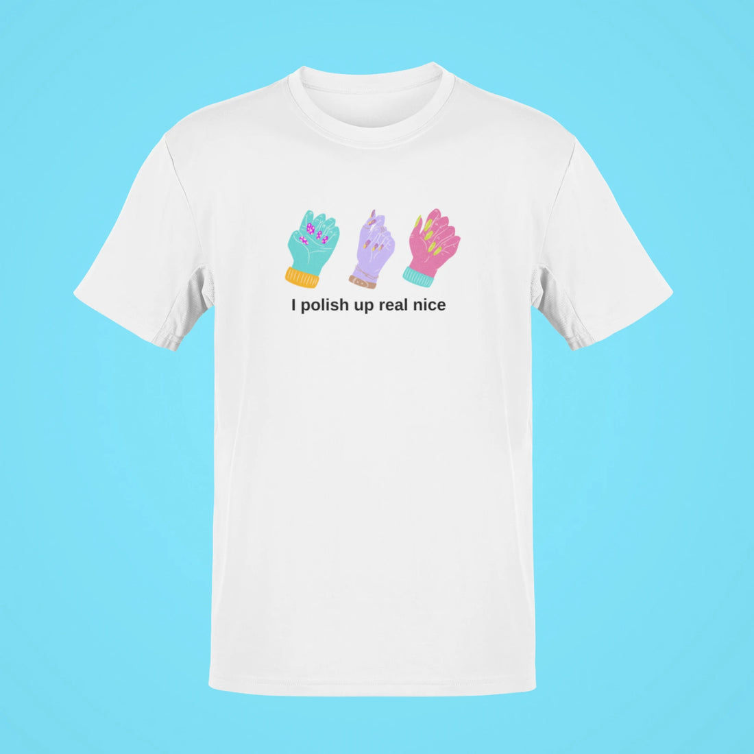 bejeweled i polish up real nice oversized t shirt white
