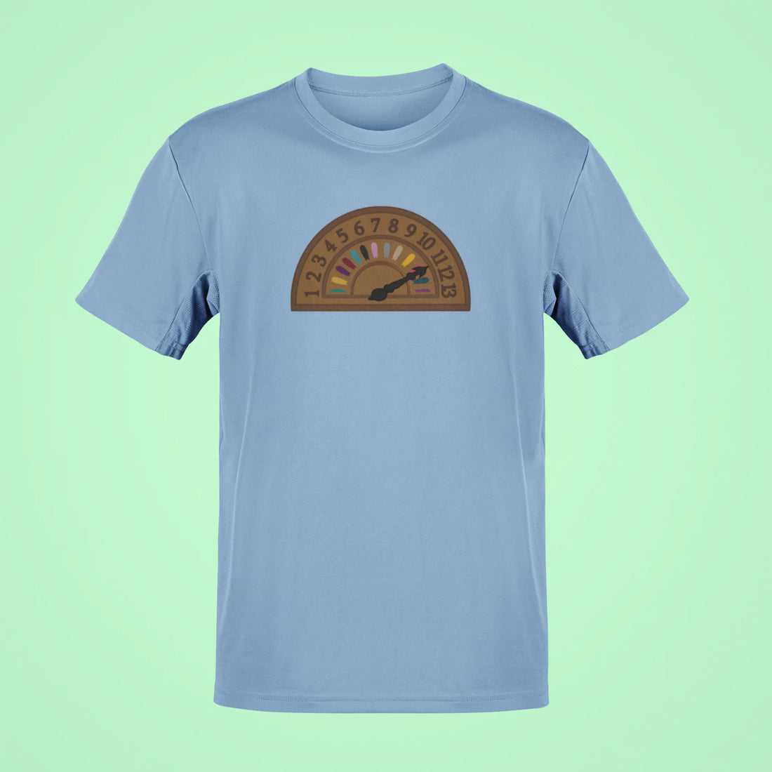 bejeweled vintage hall indicator oversized t shirt baby blue