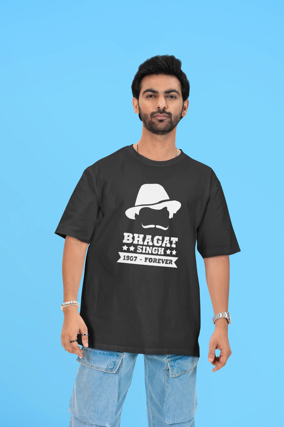Bhagat Singh 1907-Forever Oversized T-Shirt