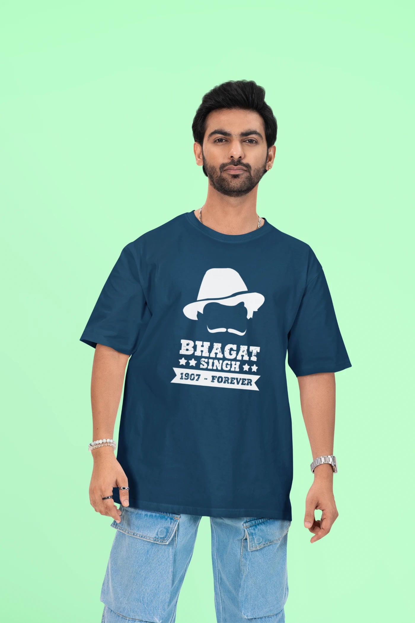 Bhagat Singh 1907-Forever Oversized T-Shirt