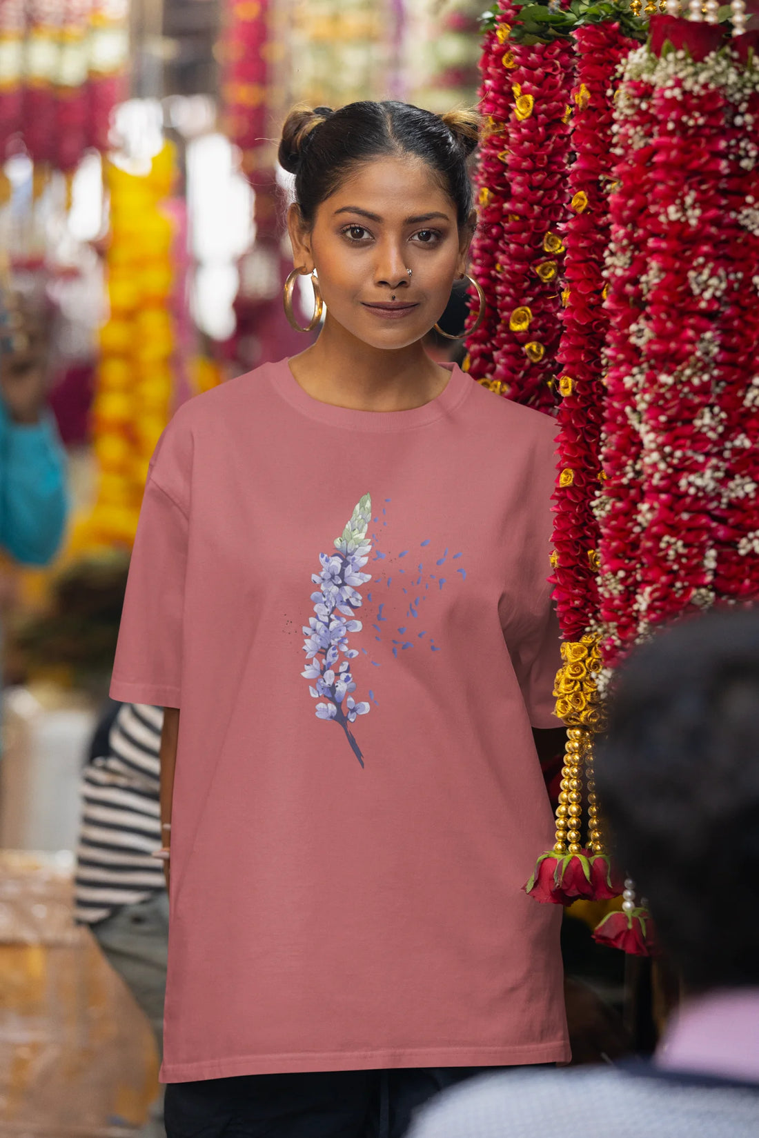 Blue leaf Oversized T-Shirt