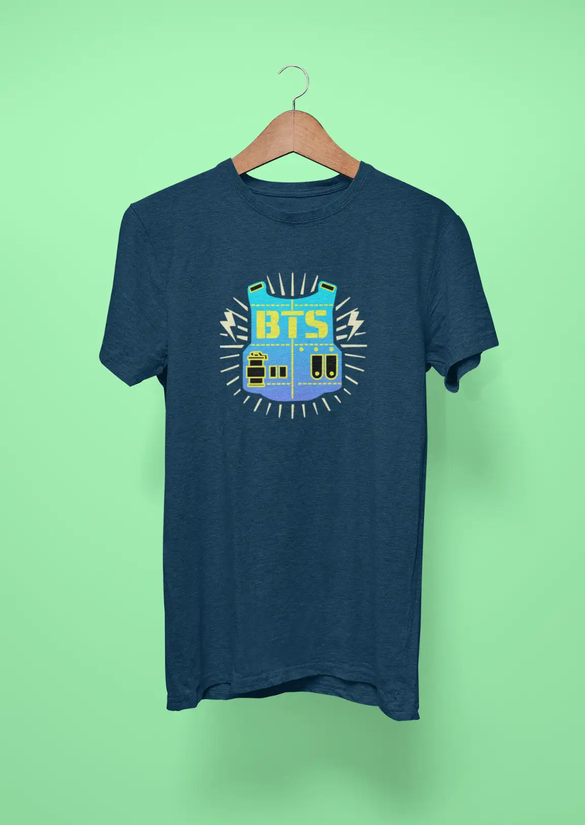 bts army vest navy blue