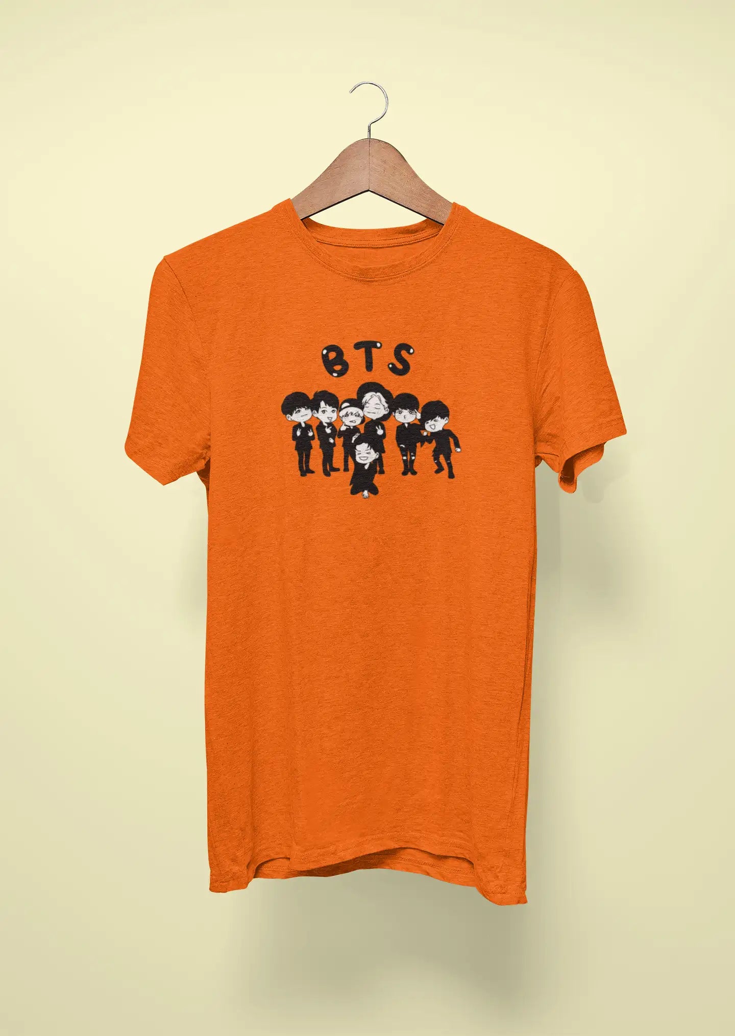 bts baby cartoon face orange