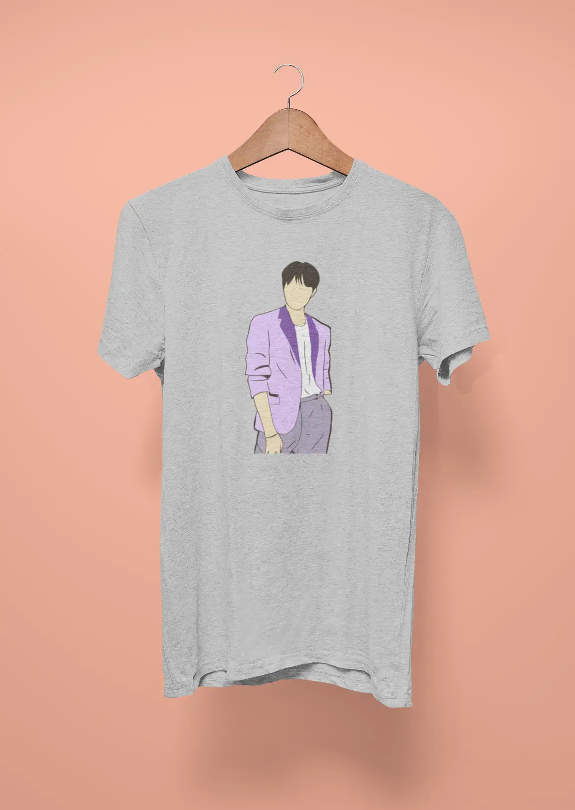 bts band member face outline 2 grey