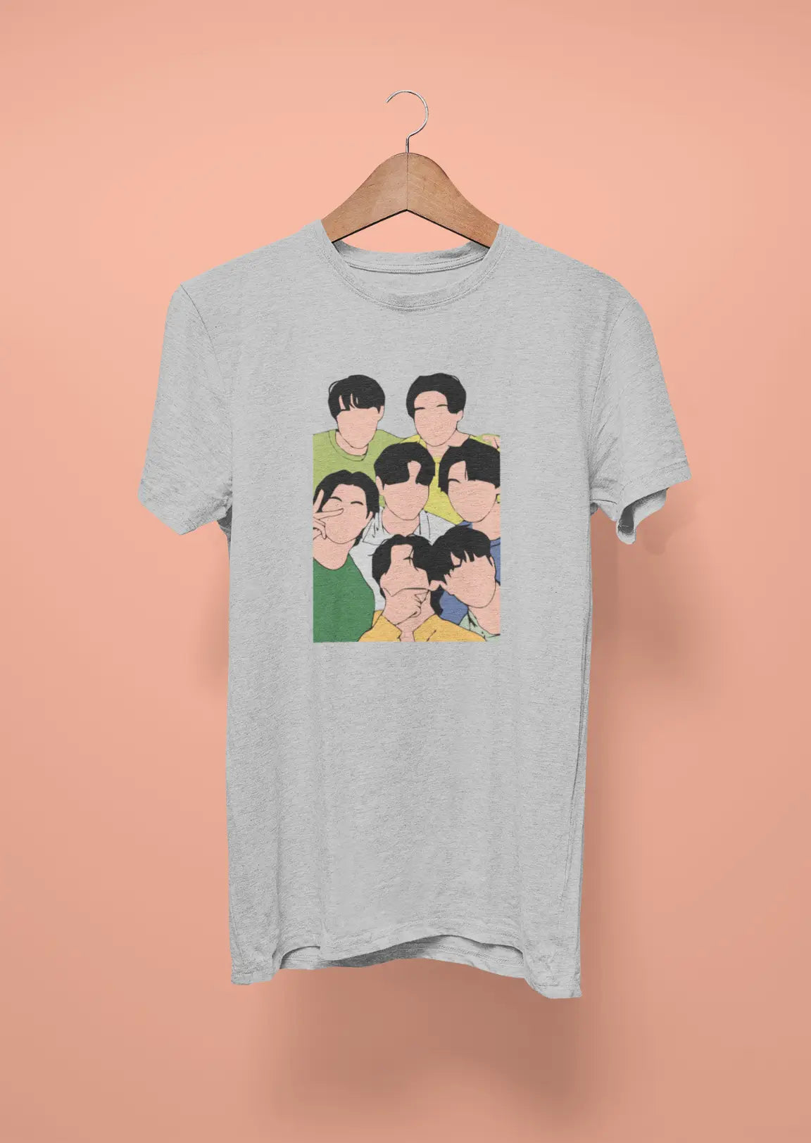 bts band members posing 2 grey