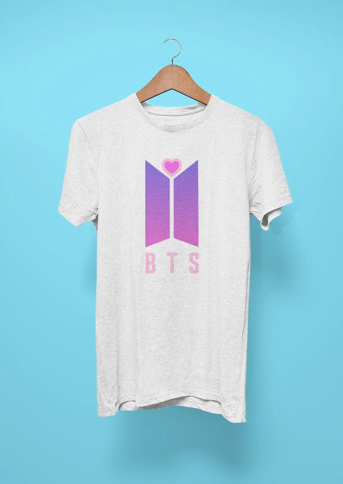bts logo with purple heart maroon