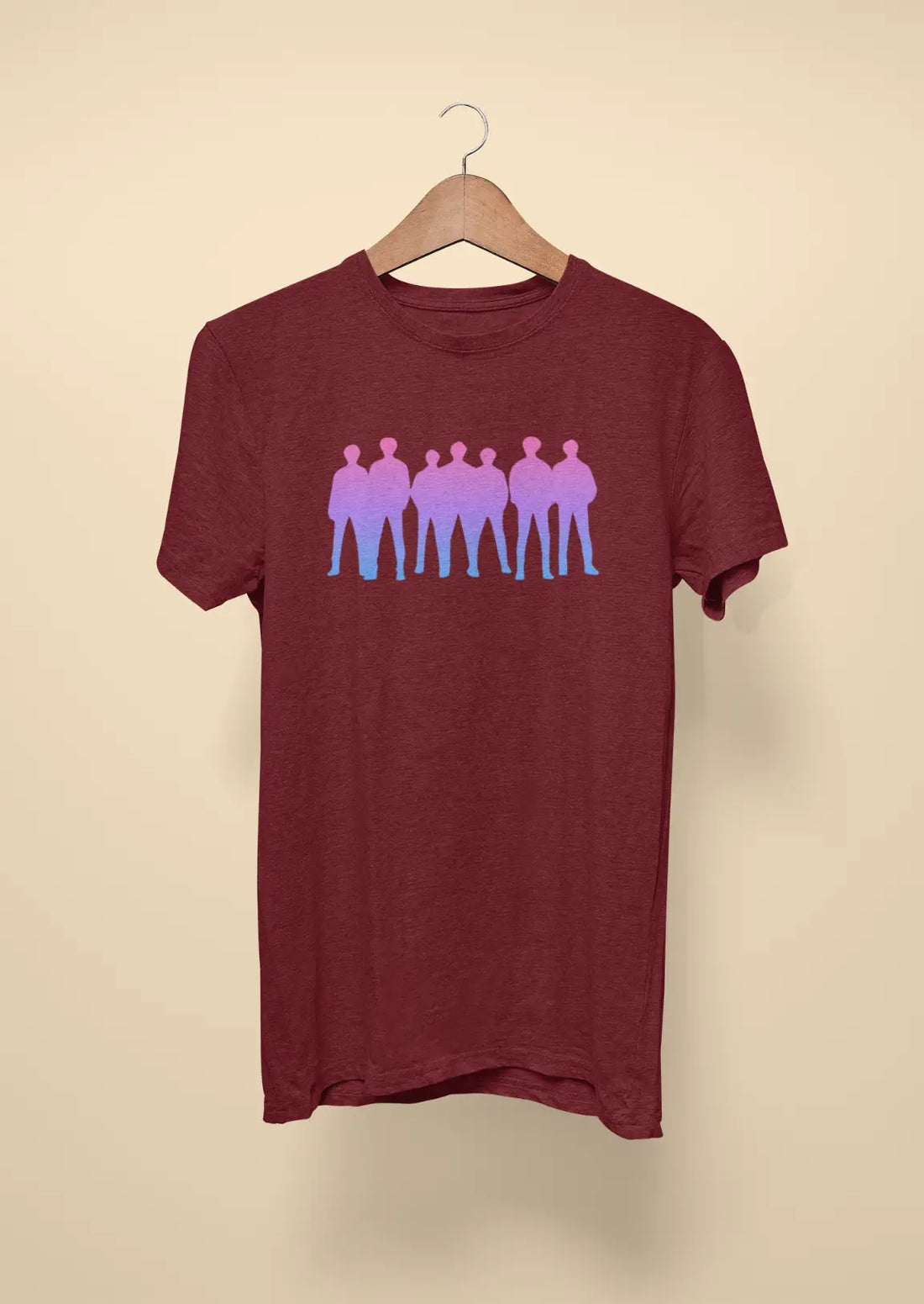 bts silhouette maroon