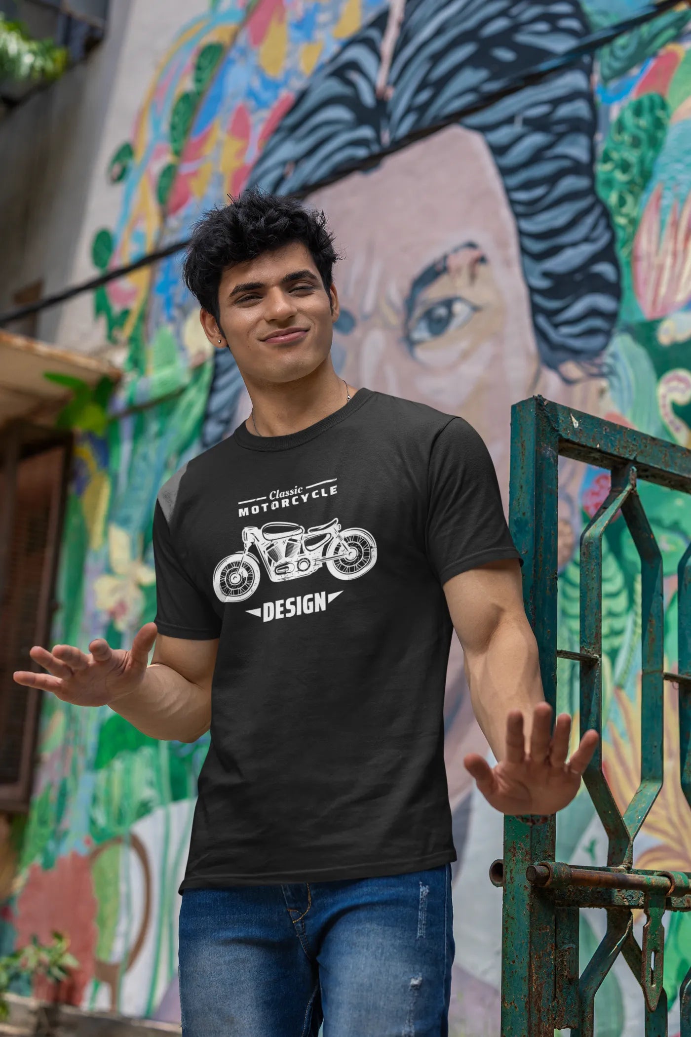 Klassiek motorfiets design T-shirt