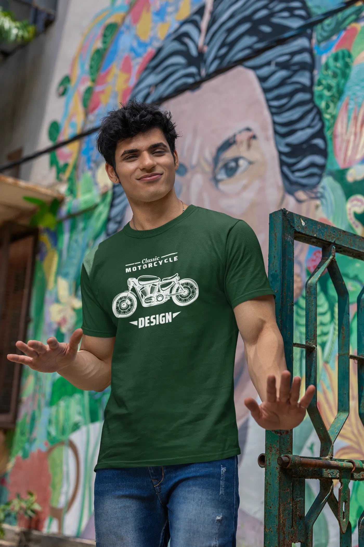 Klassiek motorfiets design T-shirt