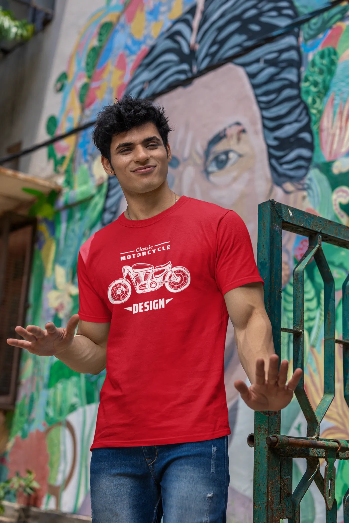 Klassiek motorfiets design T-shirt