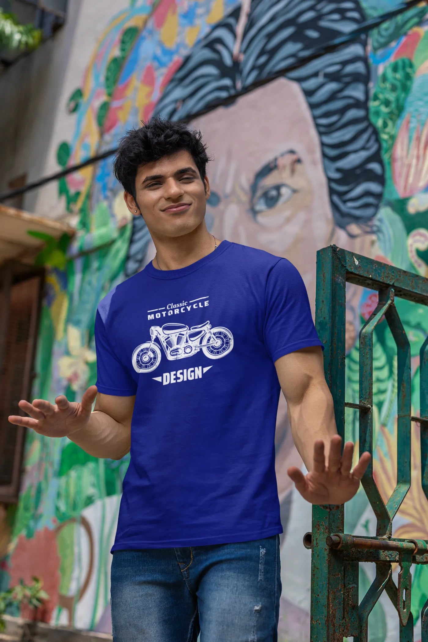 Klassiek motorfiets design T-shirt