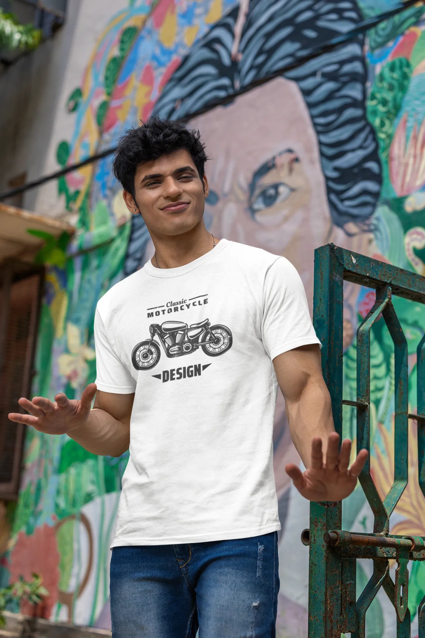 Klassiek motorfiets design T-shirt