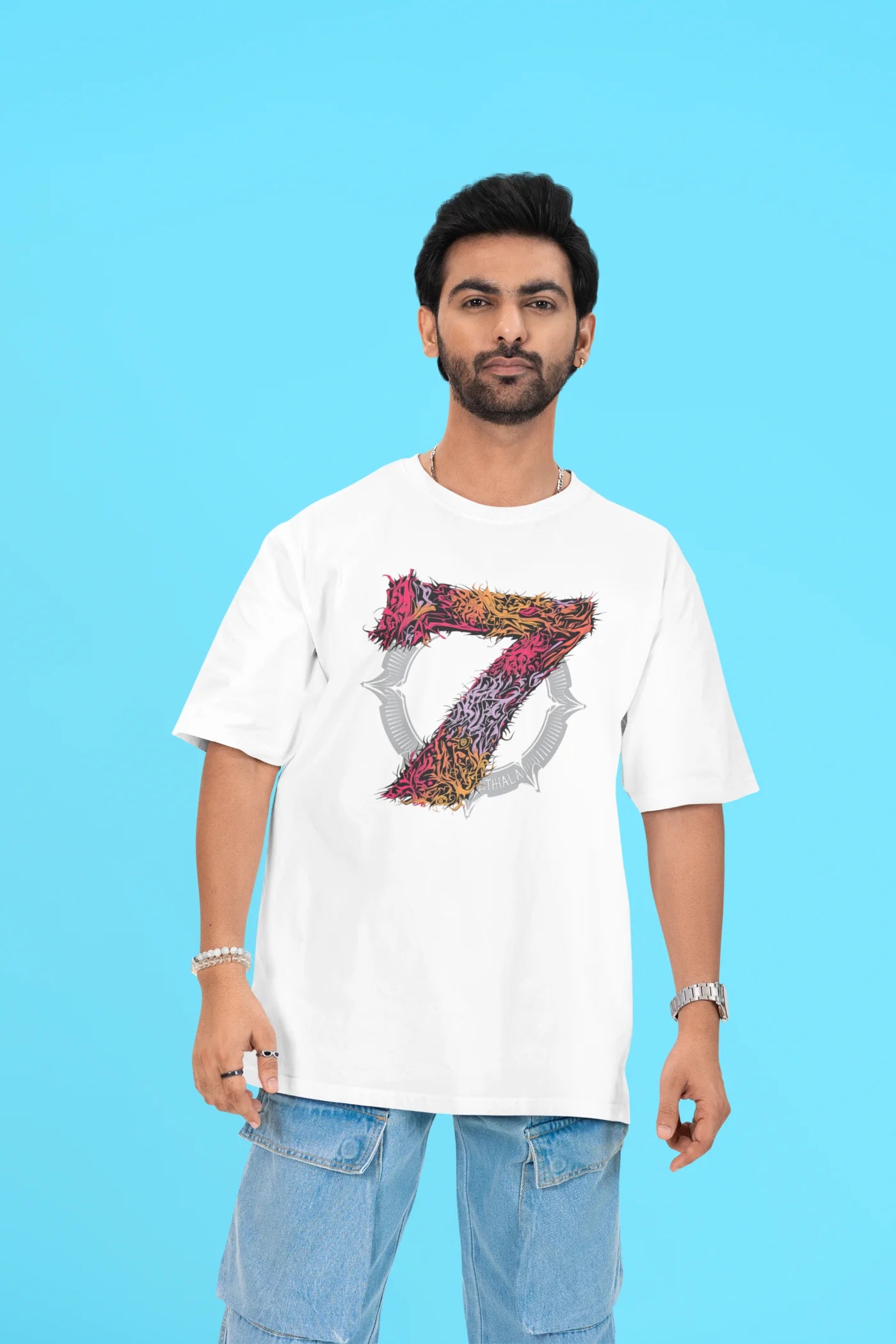 Dhoni Thala 7 Oversized T-shirt