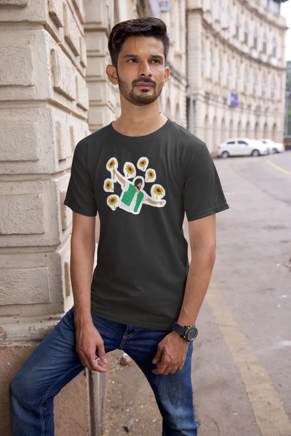 Diljit Dosanjh bloemen T-shirt