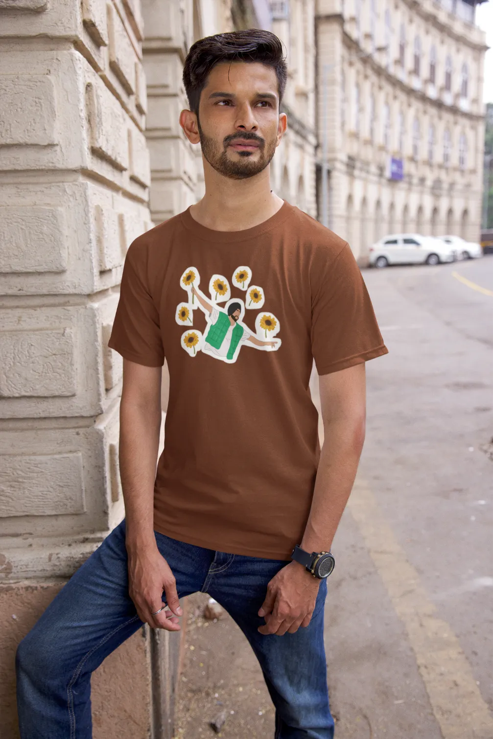 Diljit Dosanjh bloemen T-shirt
