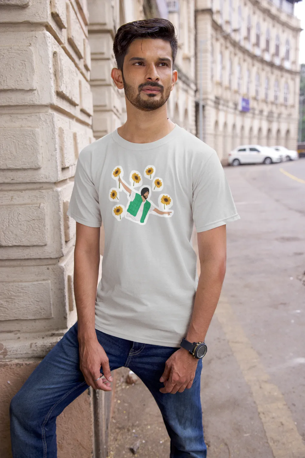 Diljit Dosanjh bloemen T-shirt