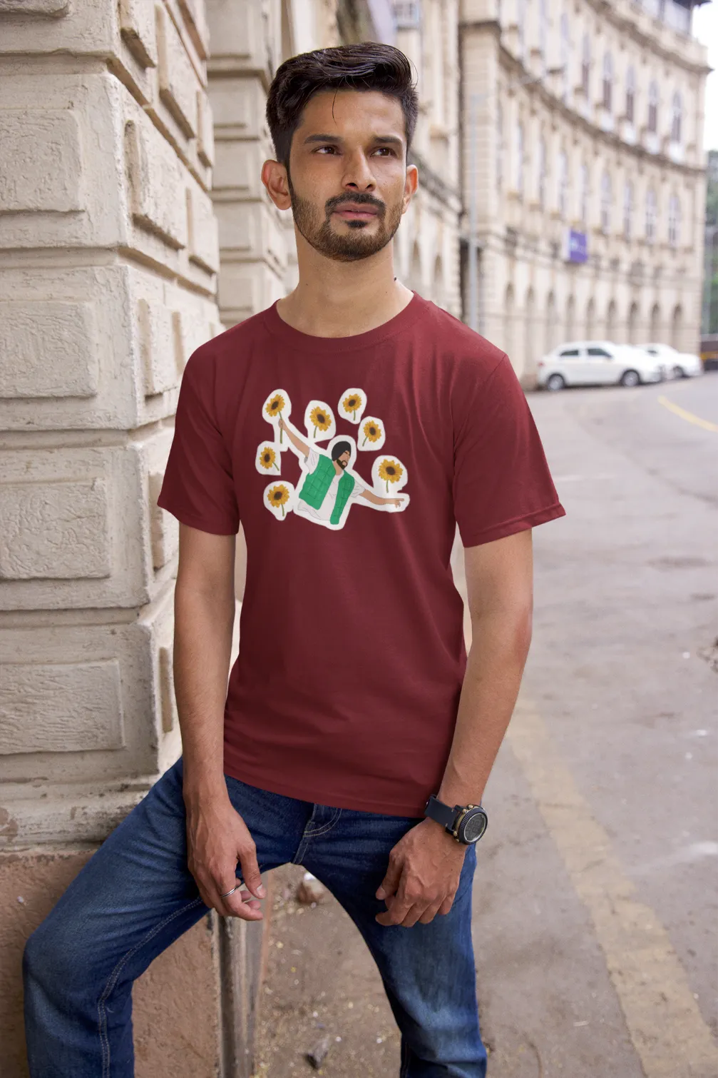 Diljit Dosanjh bloemen T-shirt