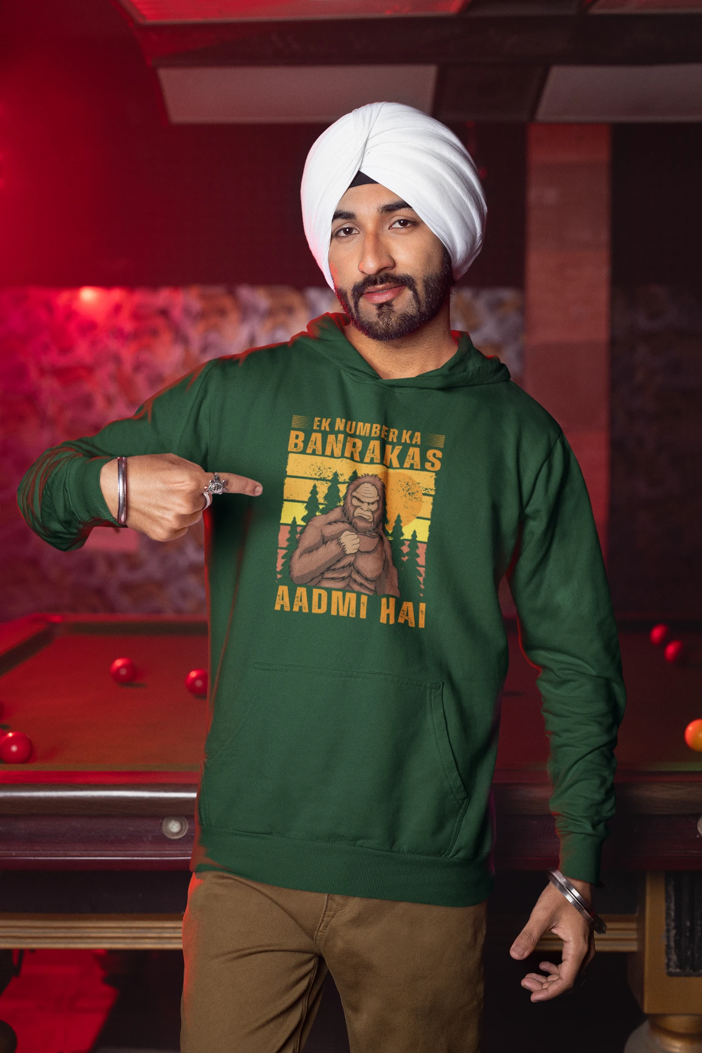 Ek nummer ka banrakas aadmi hai unisex hoodie