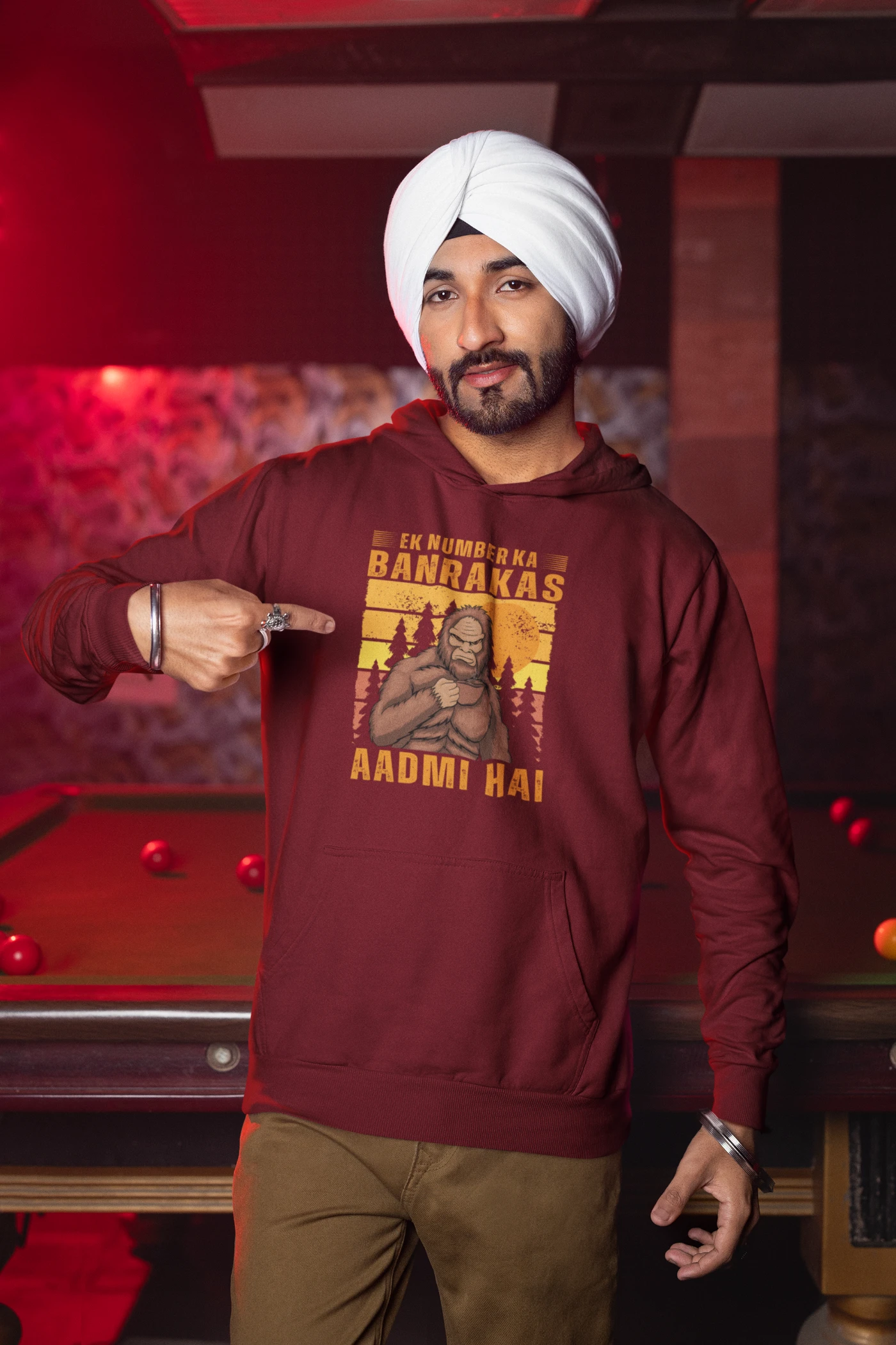 Ek nummer ka banrakas aadmi hai unisex hoodie