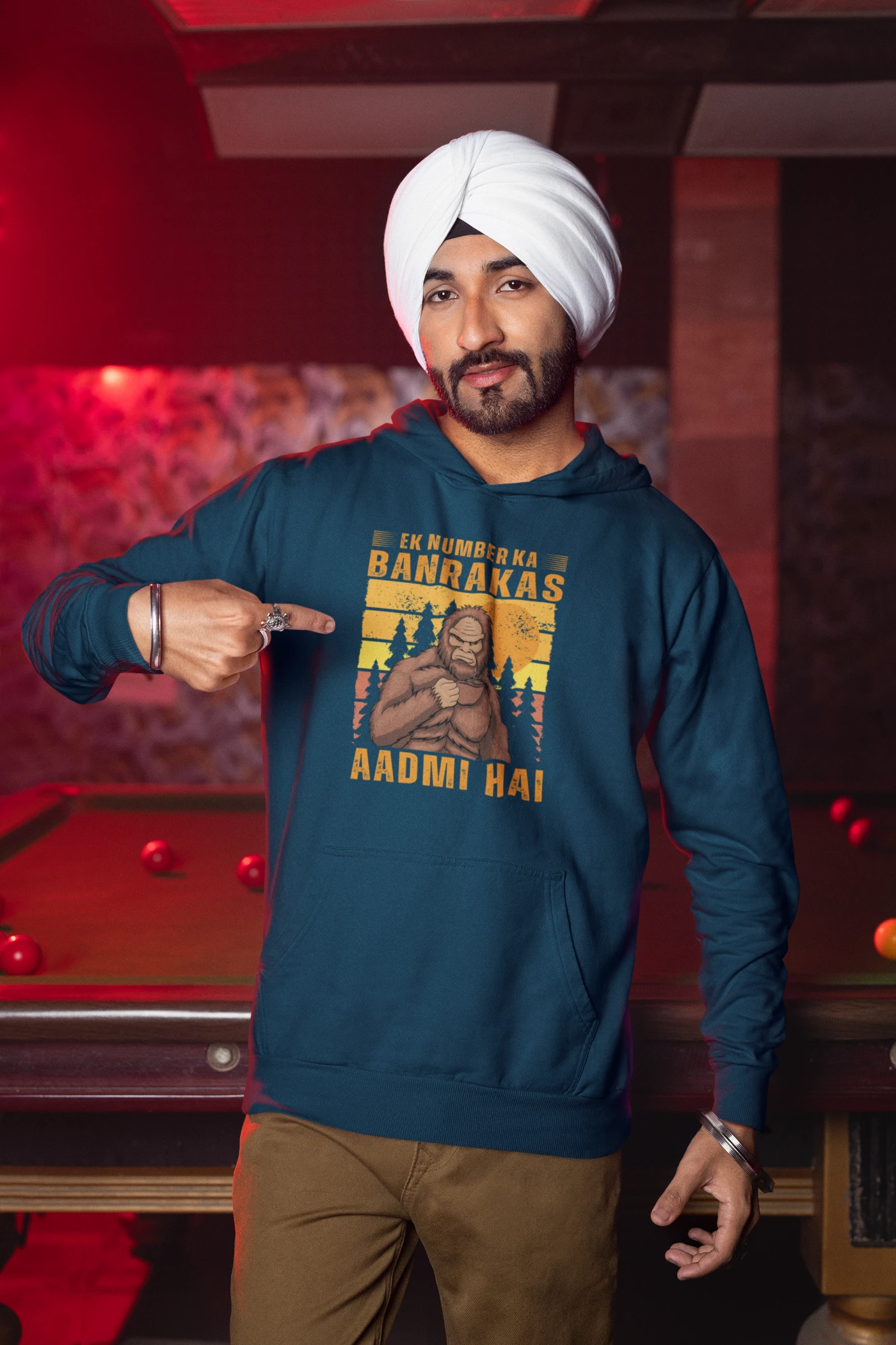 Ek nummer ka banrakas aadmi hai unisex hoodie