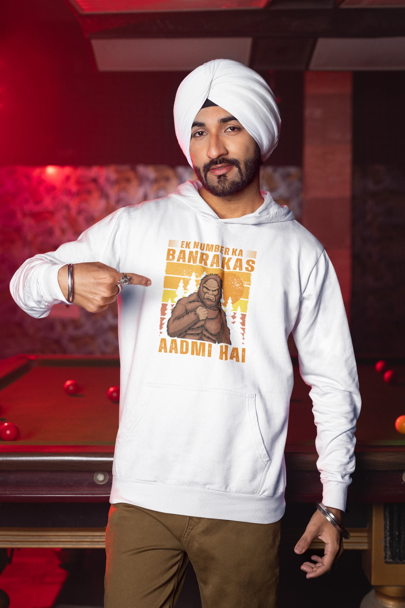 Ek nummer ka banrakas aadmi hai unisex hoodie