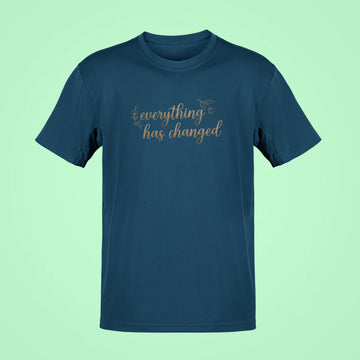 everything has changed oversized t shirt navy blue