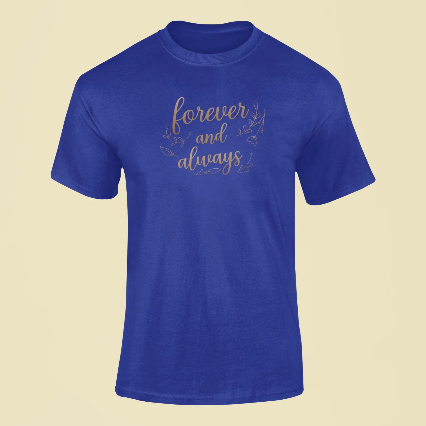 forever and always t shirt royal blue