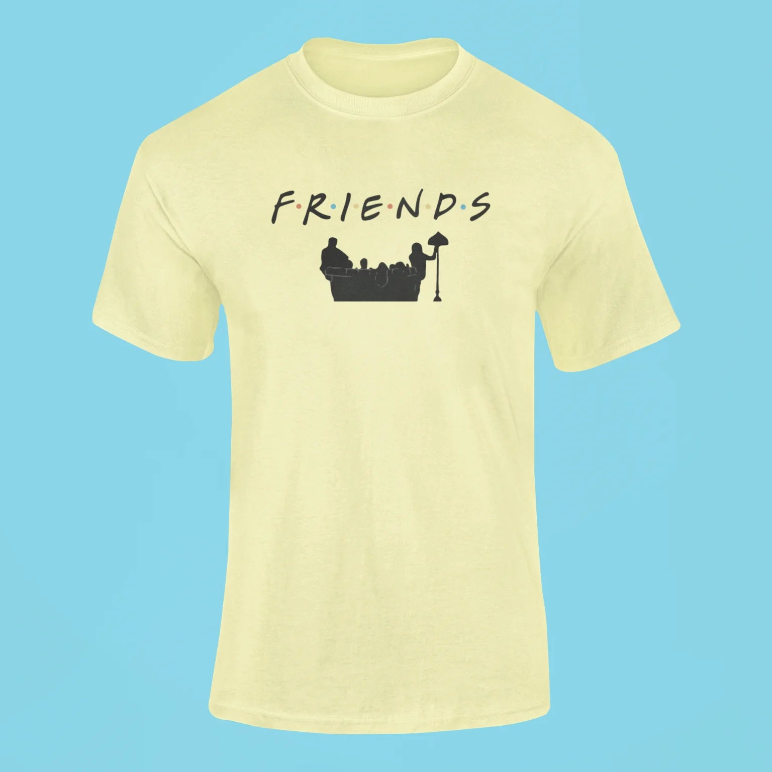 friends t shirt butter yellow