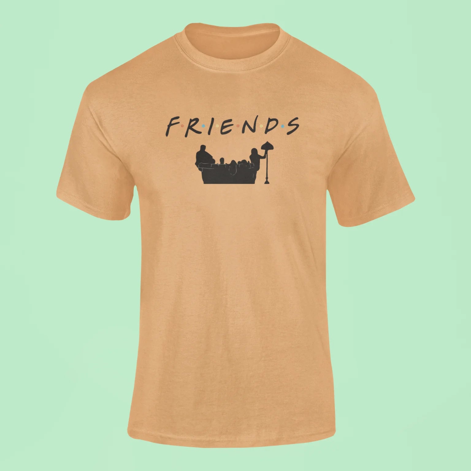 friends t shirt mustard yellow