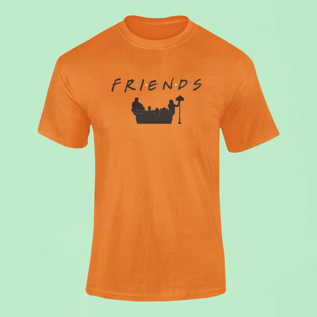 friends t shirt orange