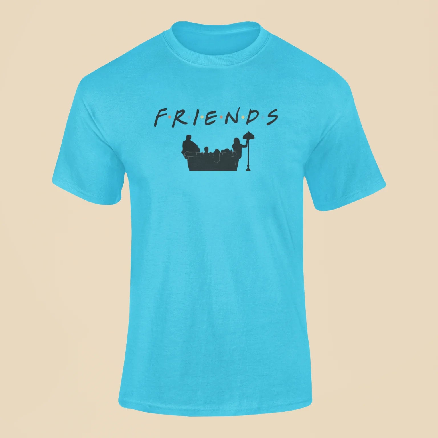 friends t shirt sky blue