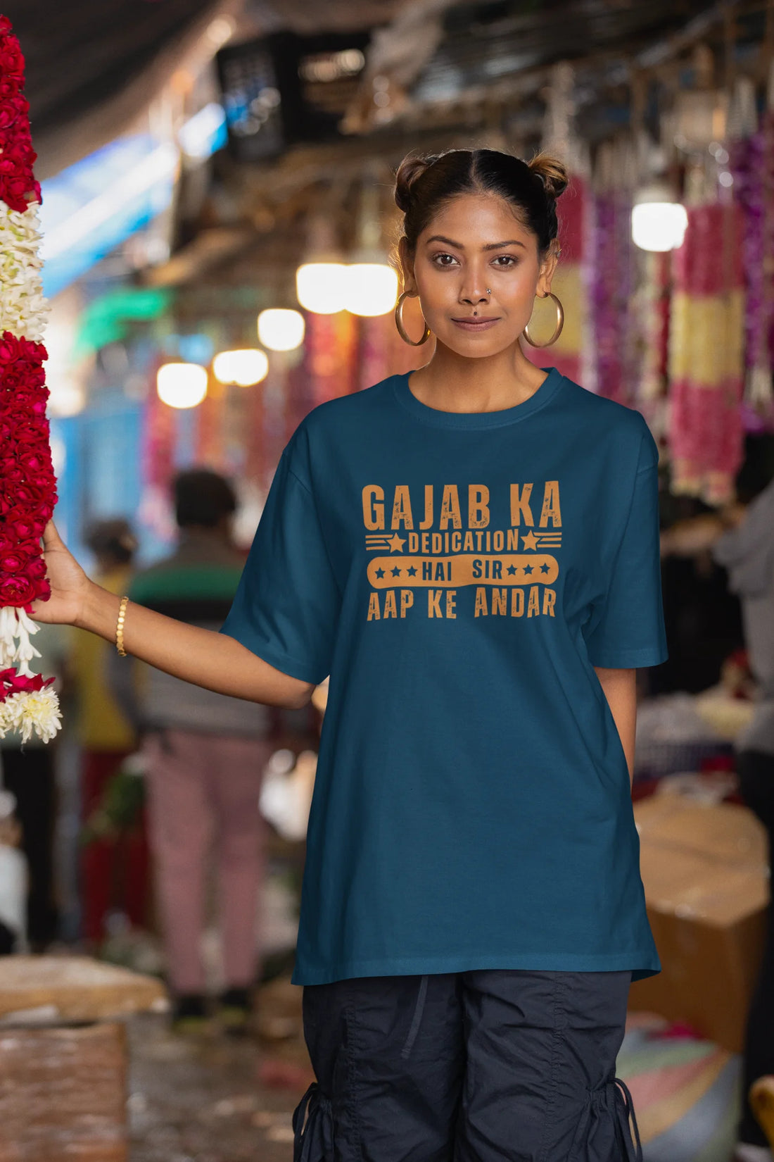 Gajab ka dedication hai sir aap ke andar Oversized T-Shirt