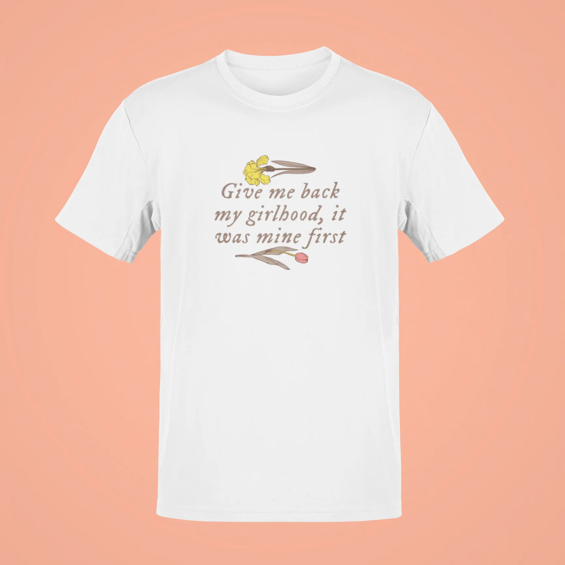 give me back my girlhood it was mine first oversized t shirt white