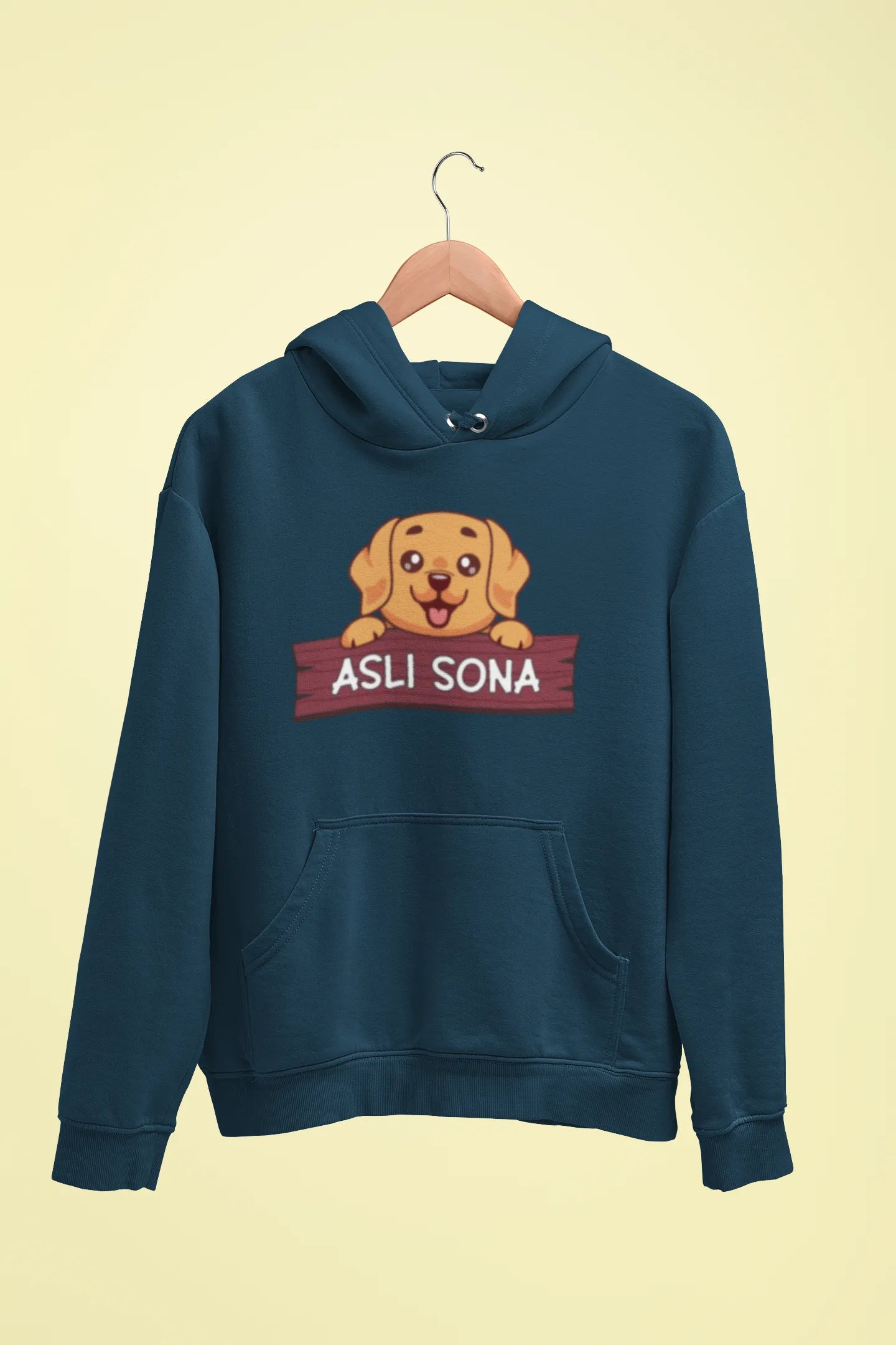golden retriever asli sona unisex hoodie navy blue
